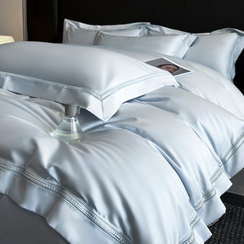 Summer Premium 200 Thread Count Pure Cotton Solid Color Four-piece Bedding Set Summer Premium 200 Thread Count Pure Cotton Solid Color Four-piece Bedding Set