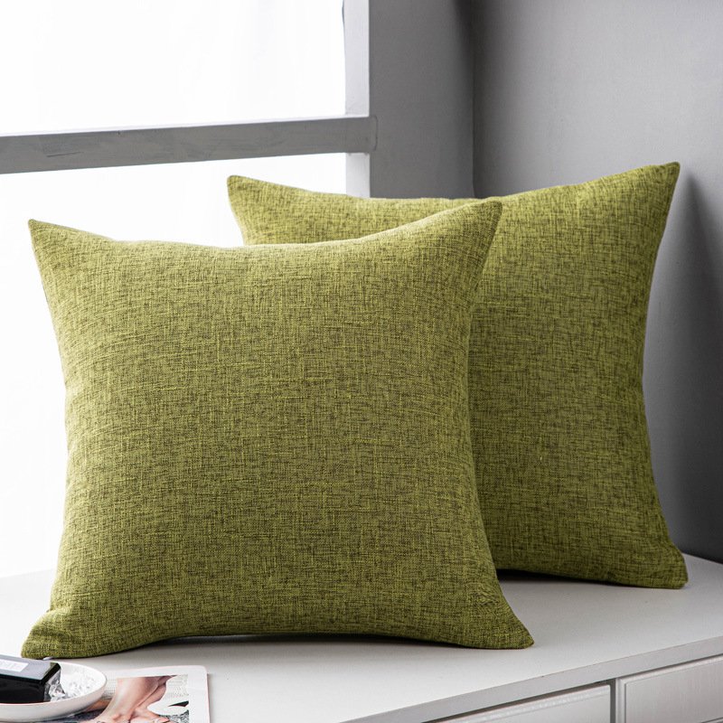 Solid Color Linen Sofa Pillow Cushion Living Room Pillow Cover Solid Color Linen Sofa Pillow Cushion Living Room Pillow Cover