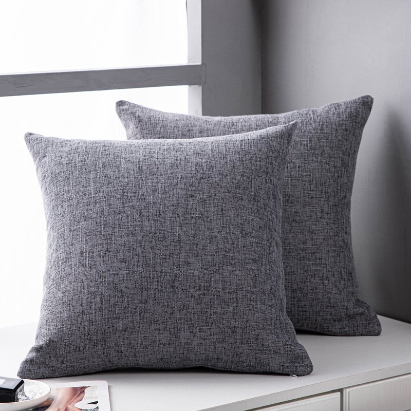 Solid Color Linen Sofa Pillow Cushion Living Room Pillow Cover Solid Color Linen Sofa Pillow Cushion Living Room Pillow Cover