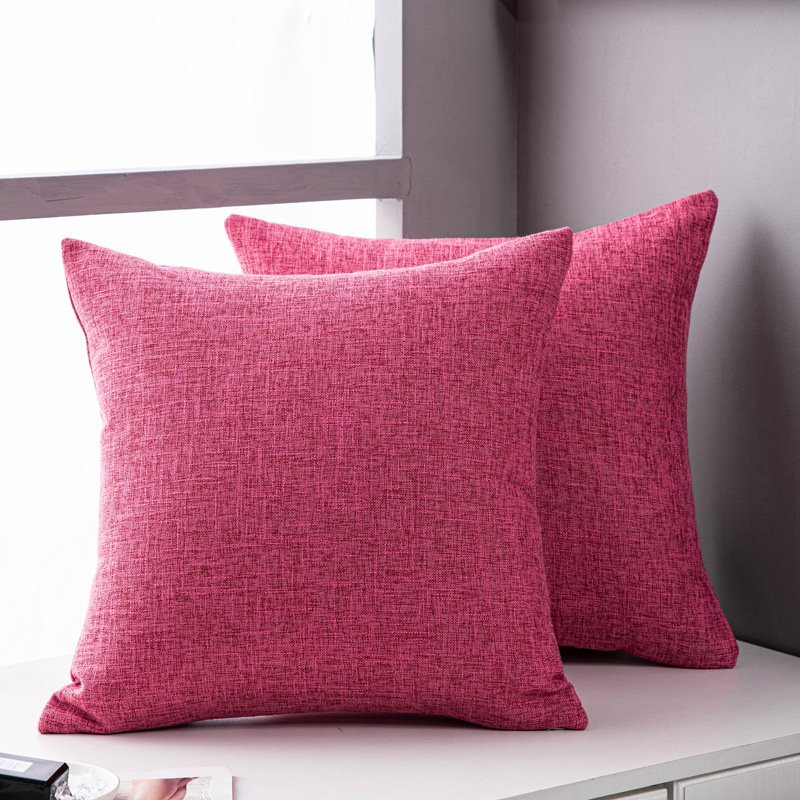 Solid Color Linen Sofa Pillow Cushion Living Room Pillow Cover Solid Color Linen Sofa Pillow Cushion Living Room Pillow Cover