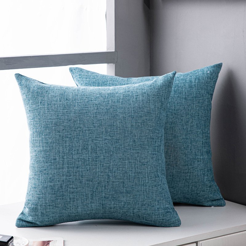 Solid Color Linen Sofa Pillow Cushion Living Room Pillow Cover Solid Color Linen Sofa Pillow Cushion Living Room Pillow Cover