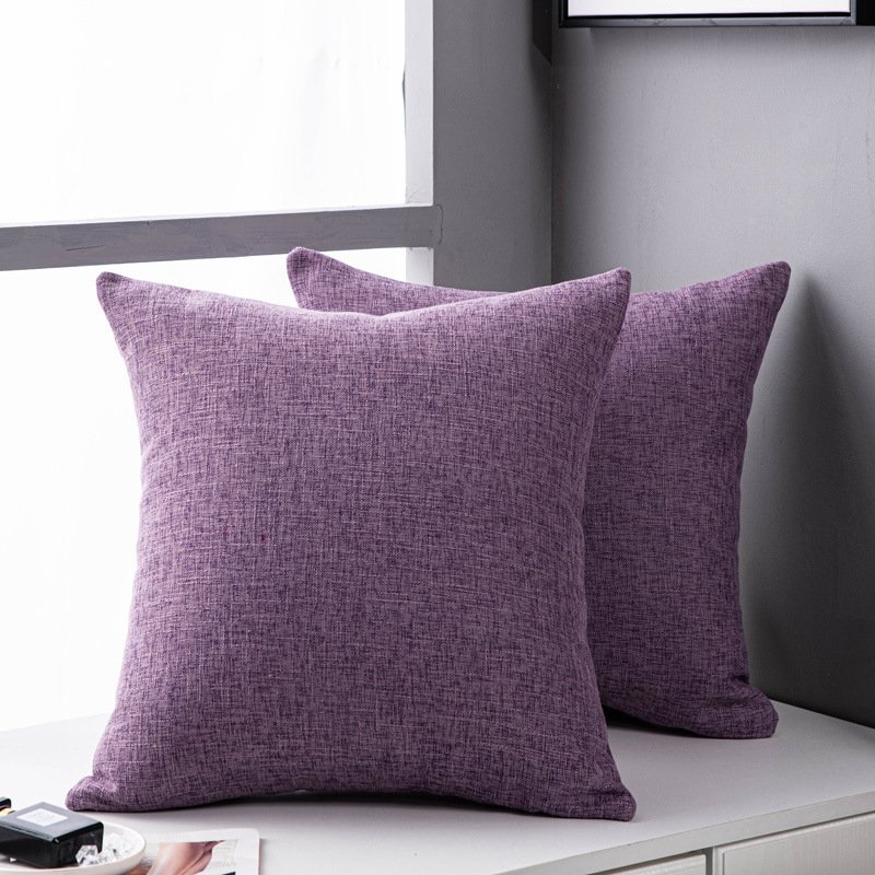 Solid Color Linen Sofa Pillow Cushion Living Room Pillow Cover Solid Color Linen Sofa Pillow Cushion Living Room Pillow Cover