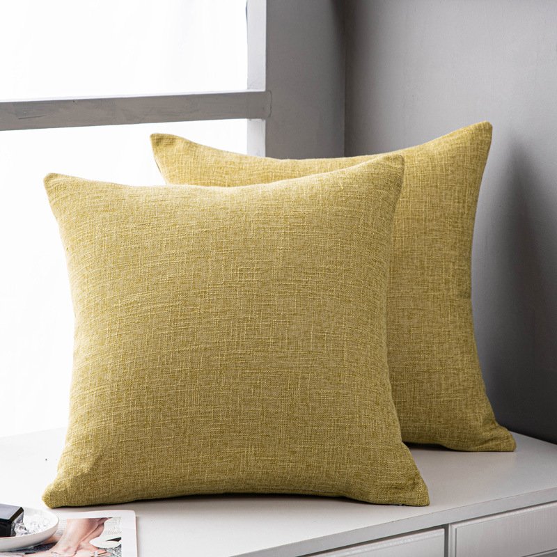 Solid Color Linen Sofa Pillow Cushion Living Room Pillow Cover Solid Color Linen Sofa Pillow Cushion Living Room Pillow Cover