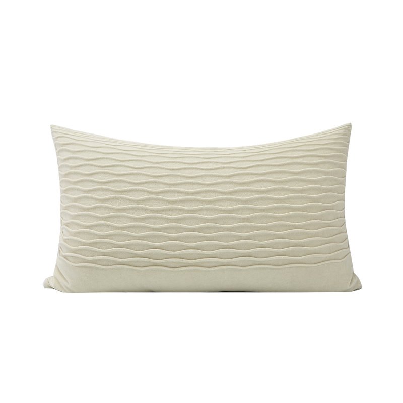 New Beige Wave Pattern Pillows Nordic Modern Minim...
