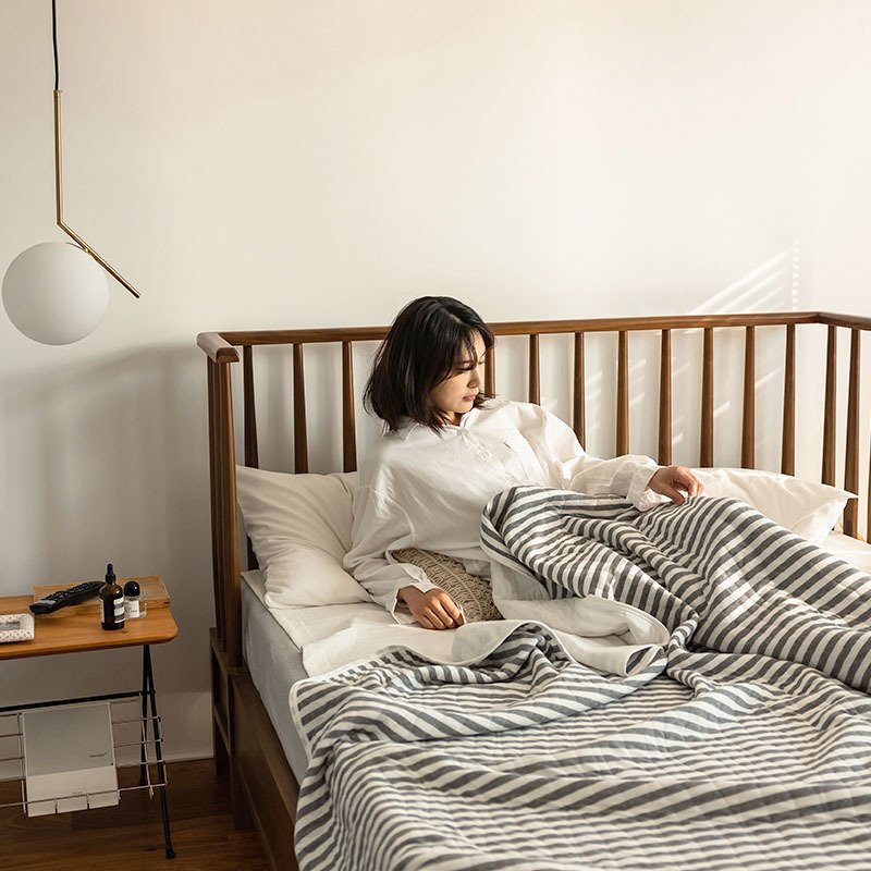 Summer Quilt, Indian Cotton Summer Cool Quilt, Air Conditioner Quilt, Summer Blanket, Pure Cotton Striped Quilt