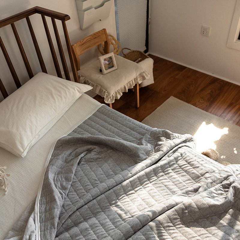 Summer Quilt, Indian Cotton Summer Cool Quilt, Air Conditioner Quilt, Summer Blanket, Pure Cotton Striped Quilt