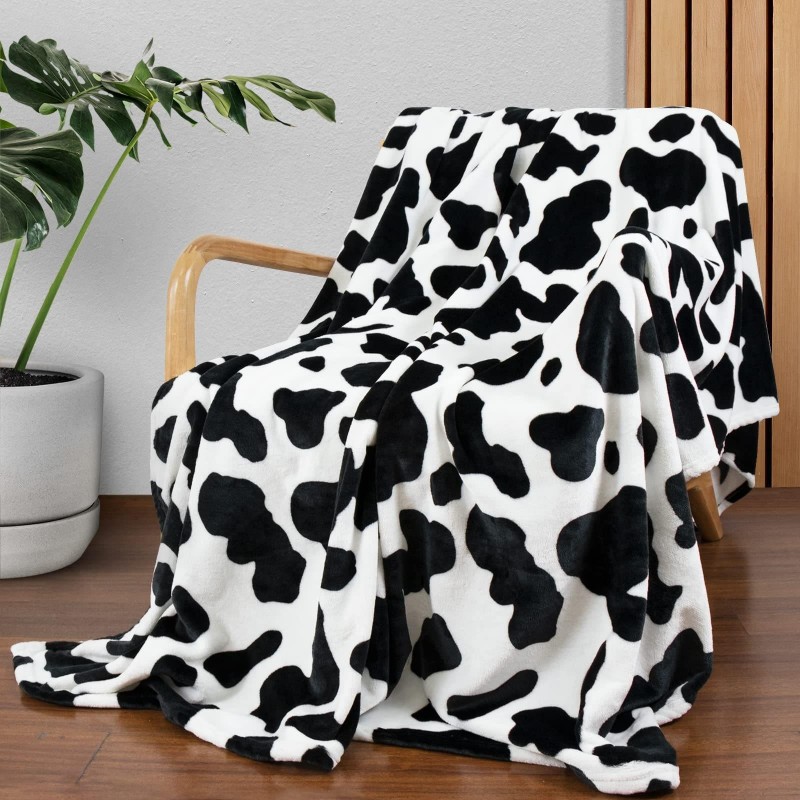 Cow Print Blanket Flannel Blanket Cow Print Blanket Flannel Blanket