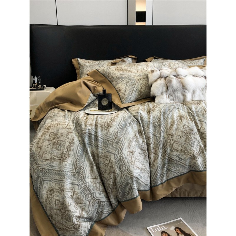 Long-staple Cotton Printed Four-piece Bedding Set Cotton Bedding Long-staple Cotton Printed Four-piece Bedding Set Cotton Bedding