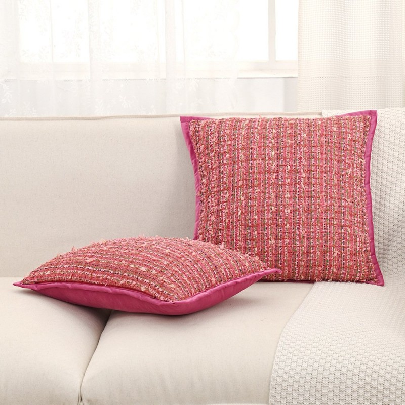Rose Red Jacquard Girly Style Pillow Sofa Living Room Nordic Ins Cream Style Throw Pillowcase Rose Red Jacquard Girly Style Pillow Sofa Living Room Nordic Ins Cream Style Throw Pillowcase
