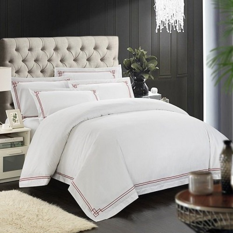 4-Piece Cotton Bedding Set – Soft Twill, Minimalist Plain Design