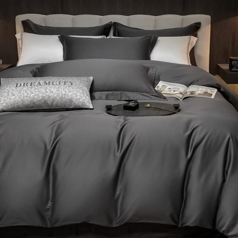 Cotton Solid-Color Bedding Thickened Bed Sheet And...