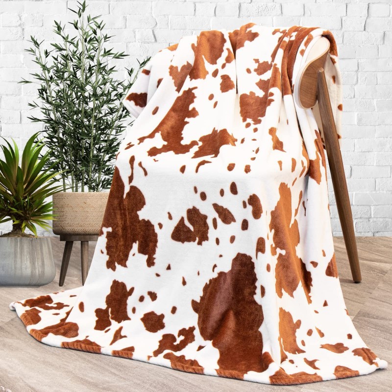 Cow Print Blanket Flannel Blanket Cow Print Blanket Flannel Blanket