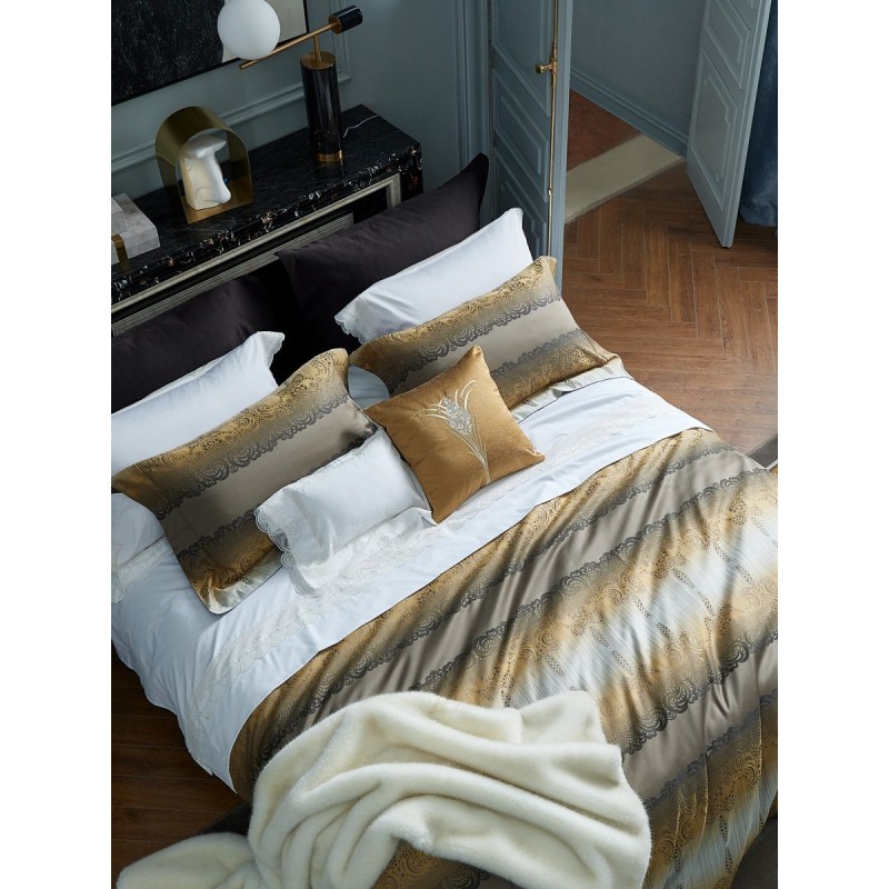 Town Style High-end Affordable Luxury Style Cotton Four-piece Bedding Set Town Style High-end Affordable Luxury Style Cotton Four-piece Bedding Set