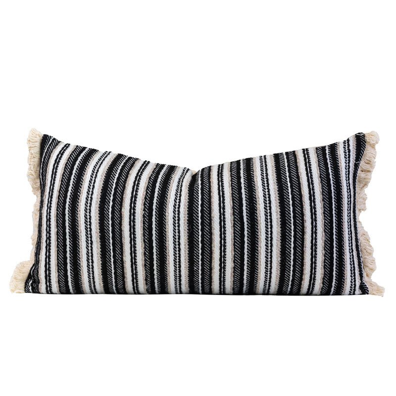 Modern Style Black And White Striped Bedding Four-piece Set