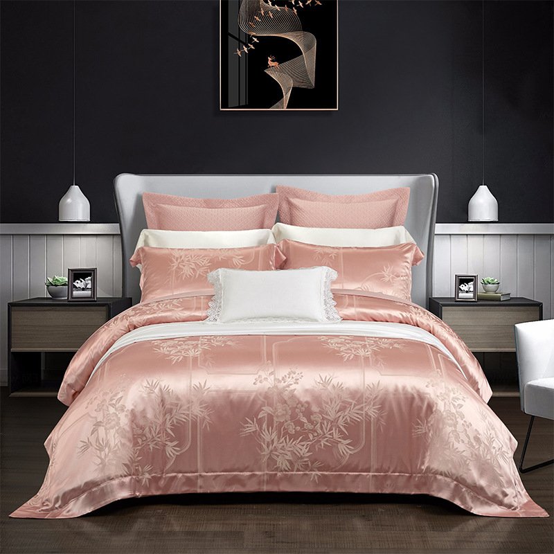 Silk Tencel Jacquard Bedding Four-piece Set Silk Tencel Jacquard Bedding Four-piece Set