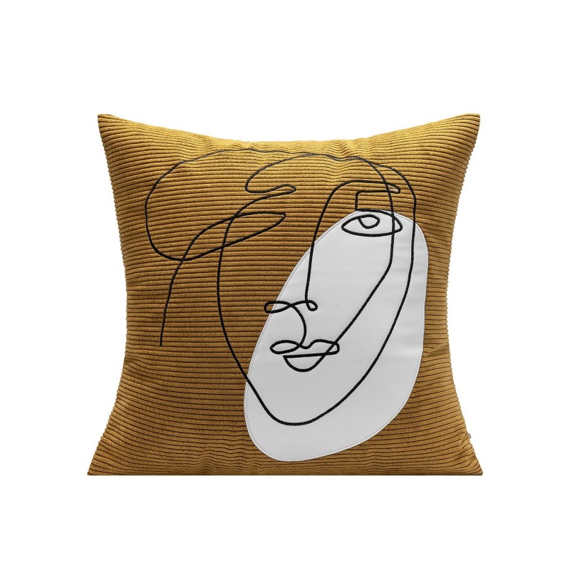Nordic Modern Corduroy Embroidered Throw Pillow Nordic Modern Corduroy Embroidered Throw Pillow