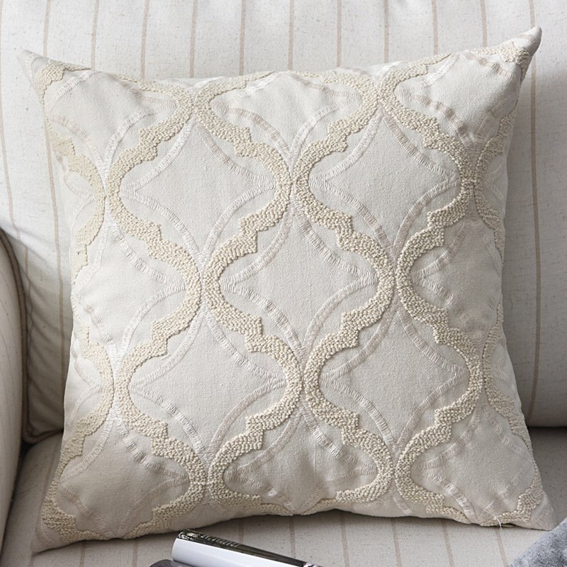 Cotton And Linen Woven Embroidered Couch Pillow Bed Head Cushion Cotton And Linen Woven Embroidered Couch Pillow Bed Head Cushion
