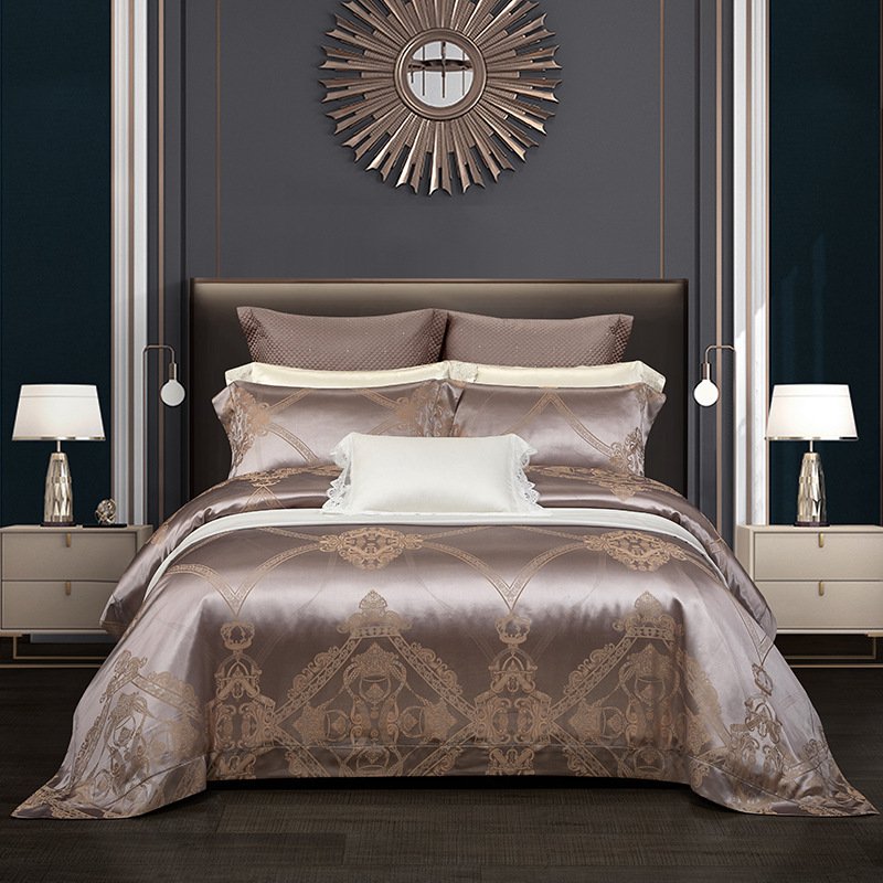 Silk Tencel Jacquard Bedding Four-piece Set Silk Tencel Jacquard Bedding Four-piece Set