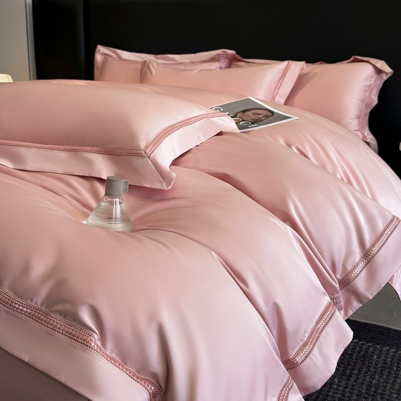 Summer Premium 200 Thread Count Pure Cotton Solid Color Four-piece Bedding Set Summer Premium 200 Thread Count Pure Cotton Solid Color Four-piece Bedding Set