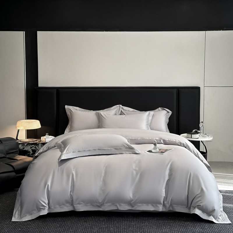 Summer Premium 200 Thread Count Pure Cotton Solid Color Four-piece Bedding Set Summer Premium 200 Thread Count Pure Cotton Solid Color Four-piece Bedding Set