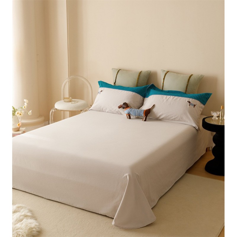 120 Brushed Four-piece Set Embroidered Cotton Quilt Cover Bedding