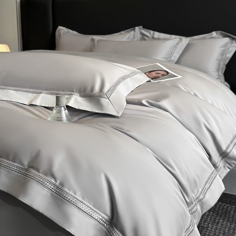 Summer Premium 200 Thread Count Pure Cotton Solid Color Four-piece Bedding Set Summer Premium 200 Thread Count Pure Cotton Solid Color Four-piece Bedding Set