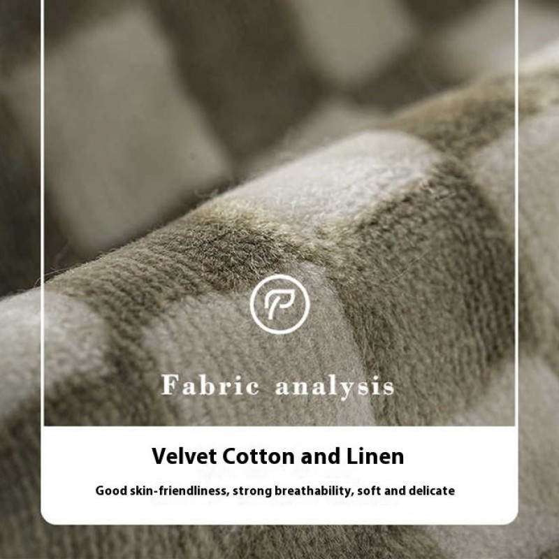 Minimally Designed Nordic Ins Checkerboard Plush Cushion