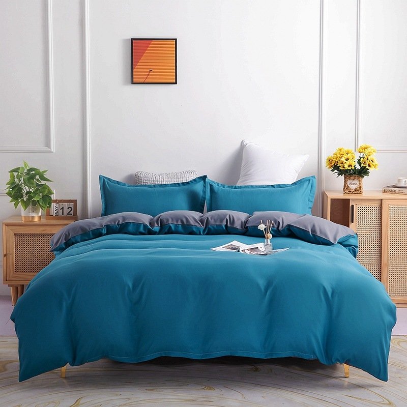 Pure Color Double-sided Four-piece Bedding Set Pure Color Double-sided Four-piece Bedding Set