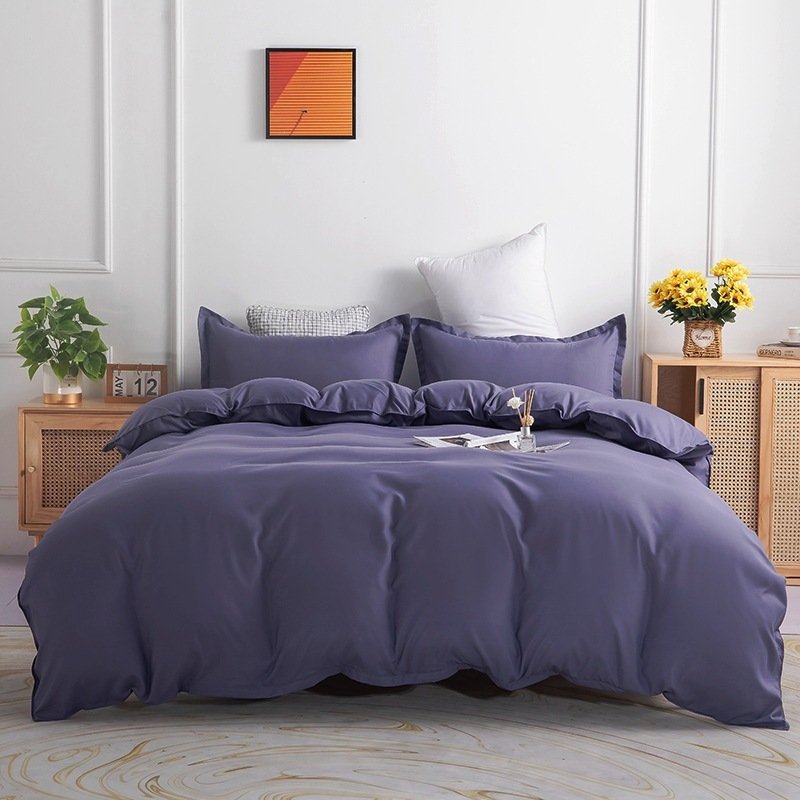 Pure Color Double-sided Four-piece Bedding Set Pure Color Double-sided Four-piece Bedding Set