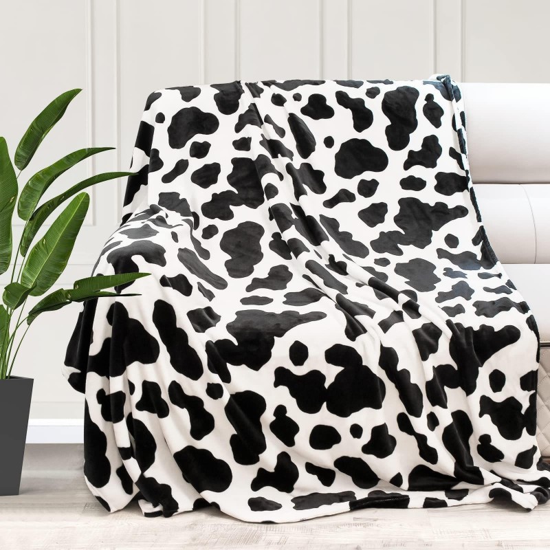 Cow Print Blanket Flannel Blanket Cow Print Blanket Flannel Blanket