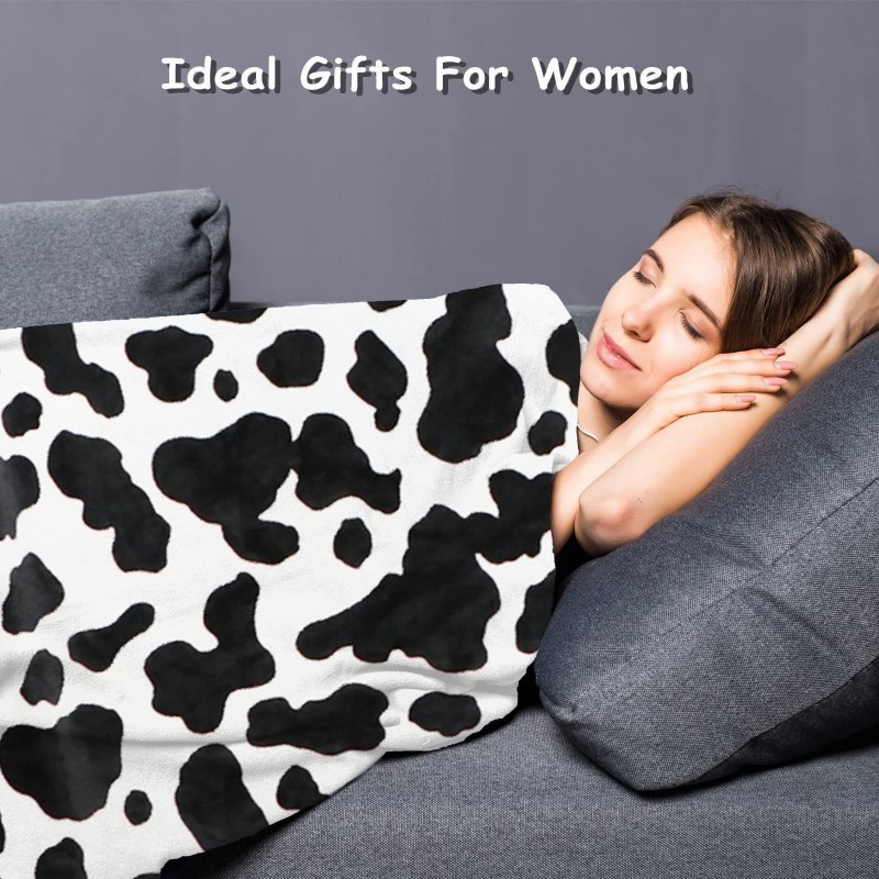 Cow Print Blanket Flannel Blanket Cow Print Blanket Flannel Blanket