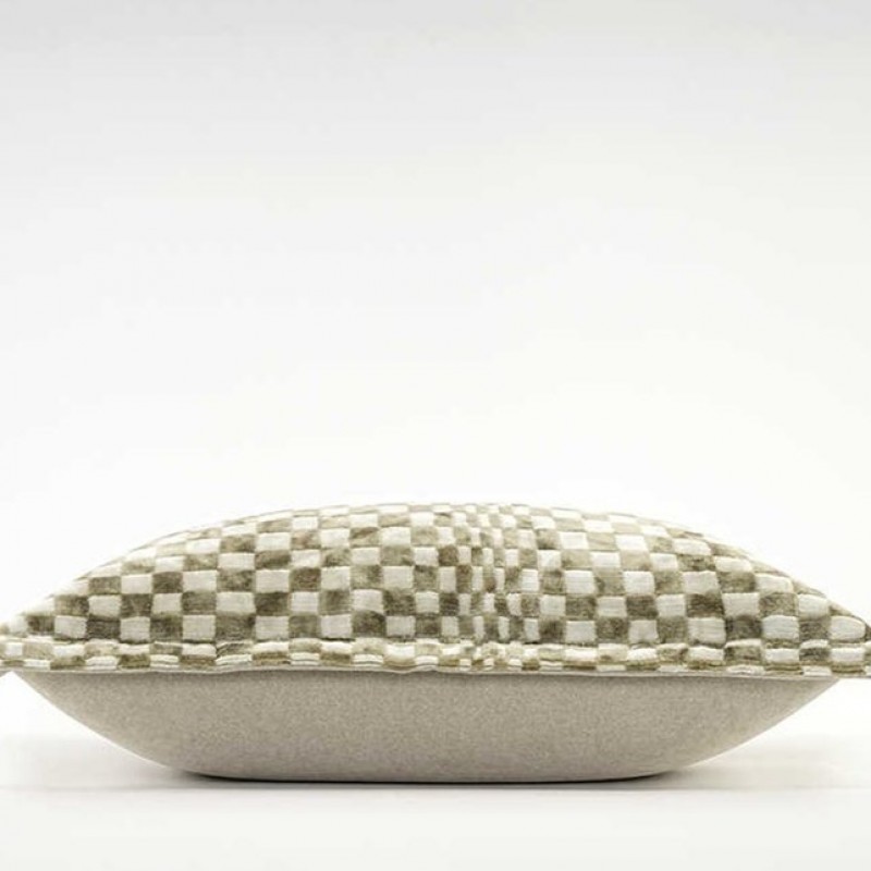 Minimally Designed Nordic Ins Checkerboard Plush Cushion