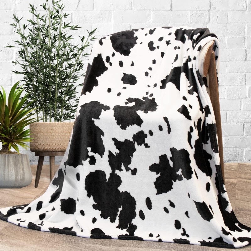 Cow Print Blanket Flannel Blanket Cow Print Blanket Flannel Blanket